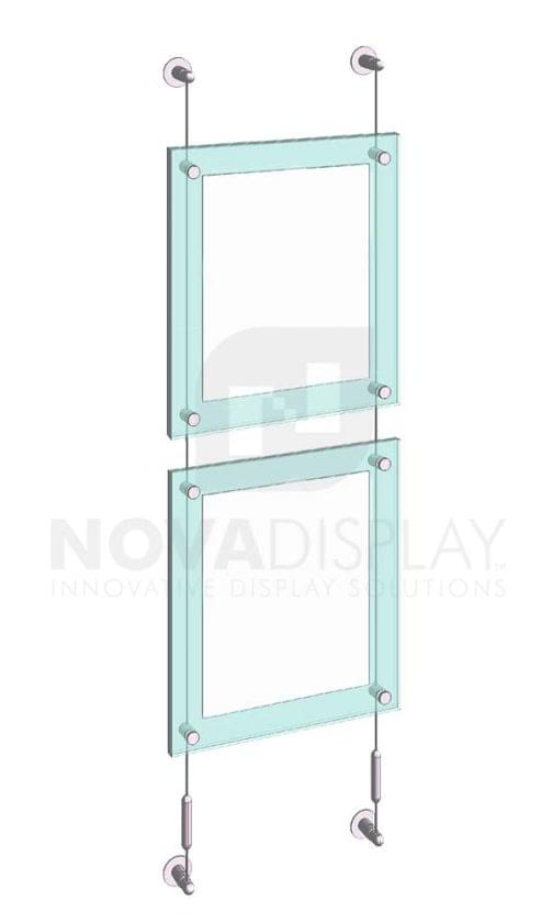 KASP-150 Sandwich Acrylic Poster Display Kit cable wall suspended