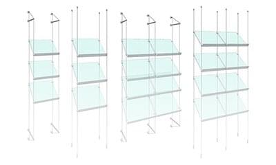 Cable/Rod Suspended Angled & Sloped Shelves