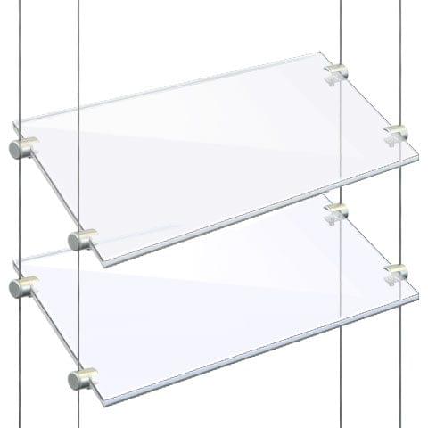 Nova Display Systems / Cable/Rod Suspended Acrylic & Glass Shelves