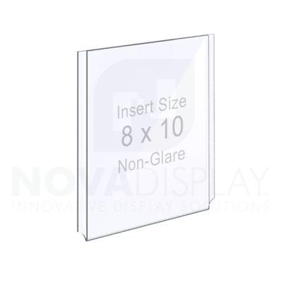 1/8″ Non-Glare Easy Access Acrylic Pocket – Portrait. Insert Size: 8″W x 10″H