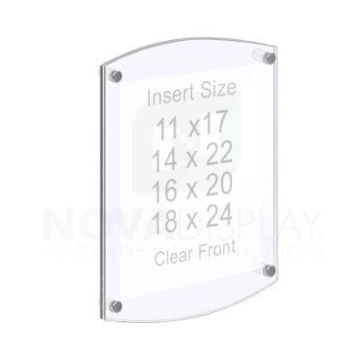 Frameless Acrylic Frame — Poster Display Kit #KASP-030 / Clear Front