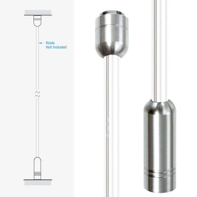 Ceiling-to-Floor Fixing Kit for 10mm Rods — Stainless Steel | Nova Display Systems